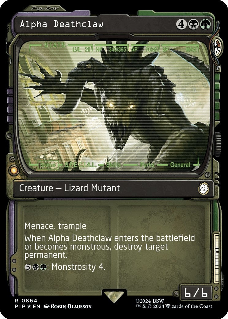 Image for Alpha Deathclaw (Showcase) (Surge Foil) (864) (Universes Beyond: Fallout) - Magic: The Gathering