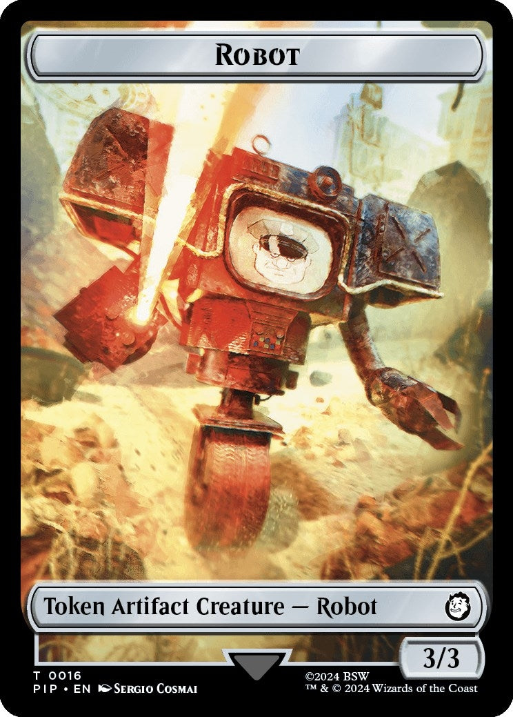 Image for Robot // Treasure (0018) Double-Sided Token (16 // 18) (Universes Beyond: Fallout) - Magic: The Gathering