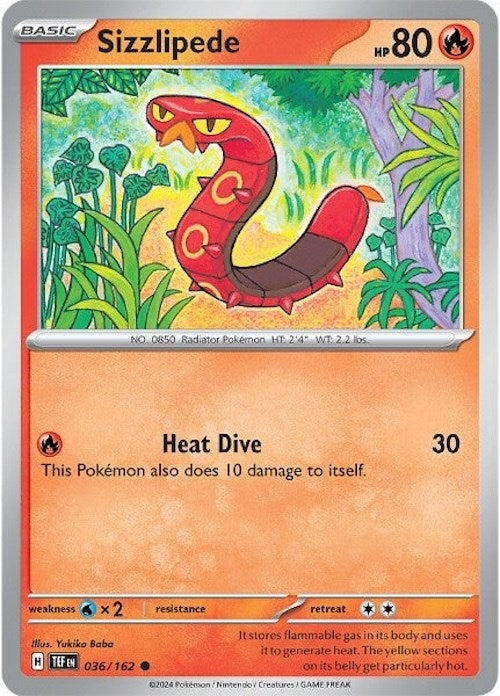 Image for Sizzlipede (036/162) (SV05: Temporal Forces) - Pokemon