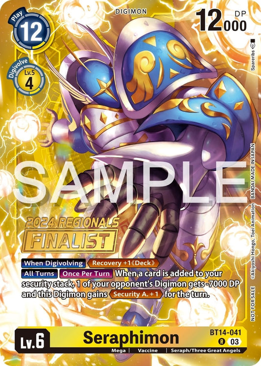 Image for Seraphimon (2024 Regionals Finalist) (BT14-041 R) (Blast Ace) - Digimon Card Game