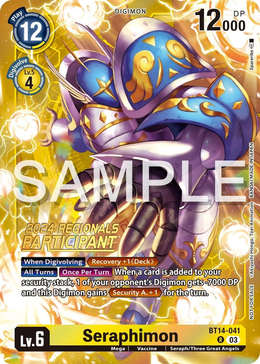 Image for Seraphimon (2024 Regionals Participant) (BT14-041 R) (Blast Ace) - Digimon Card Game