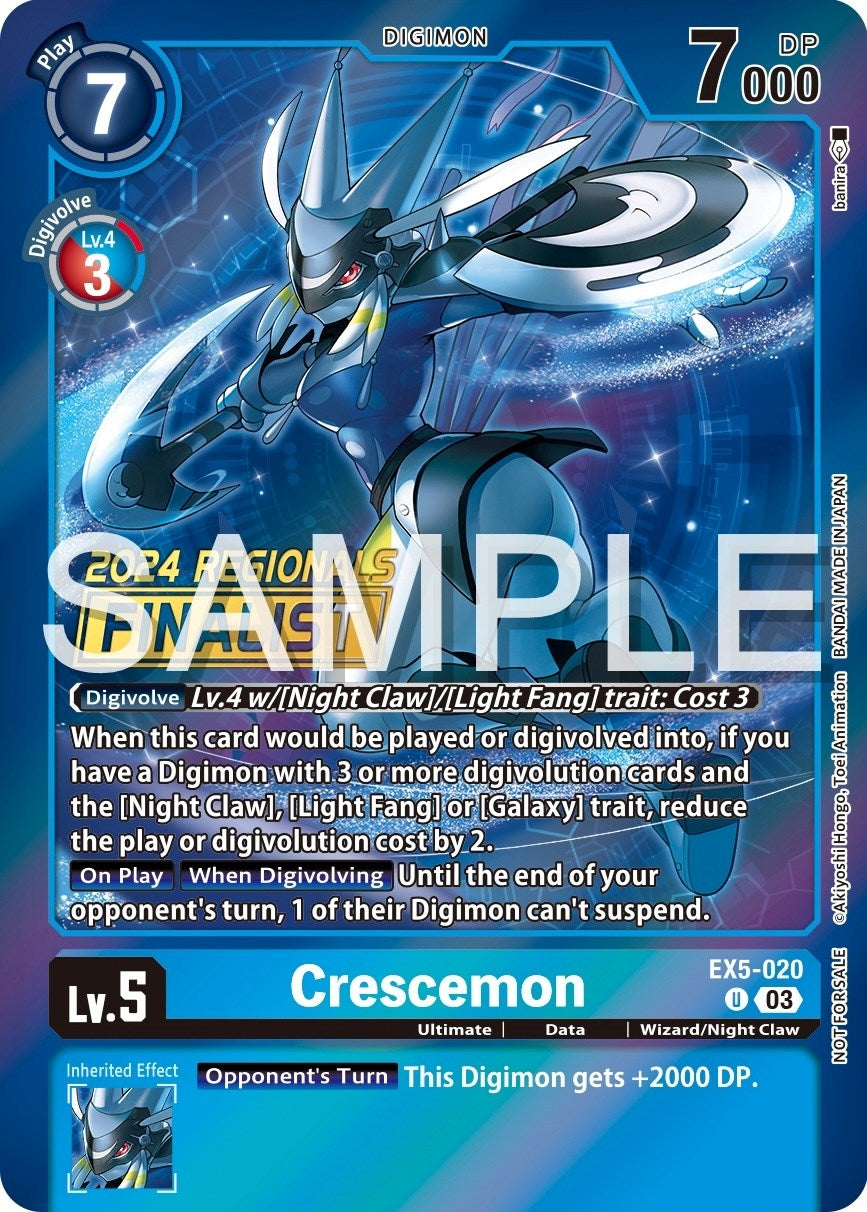Image for Crescemon (2024 Regionals Finalist) (EX5-020 U) (Animal Colosseum) - Digimon Card Game