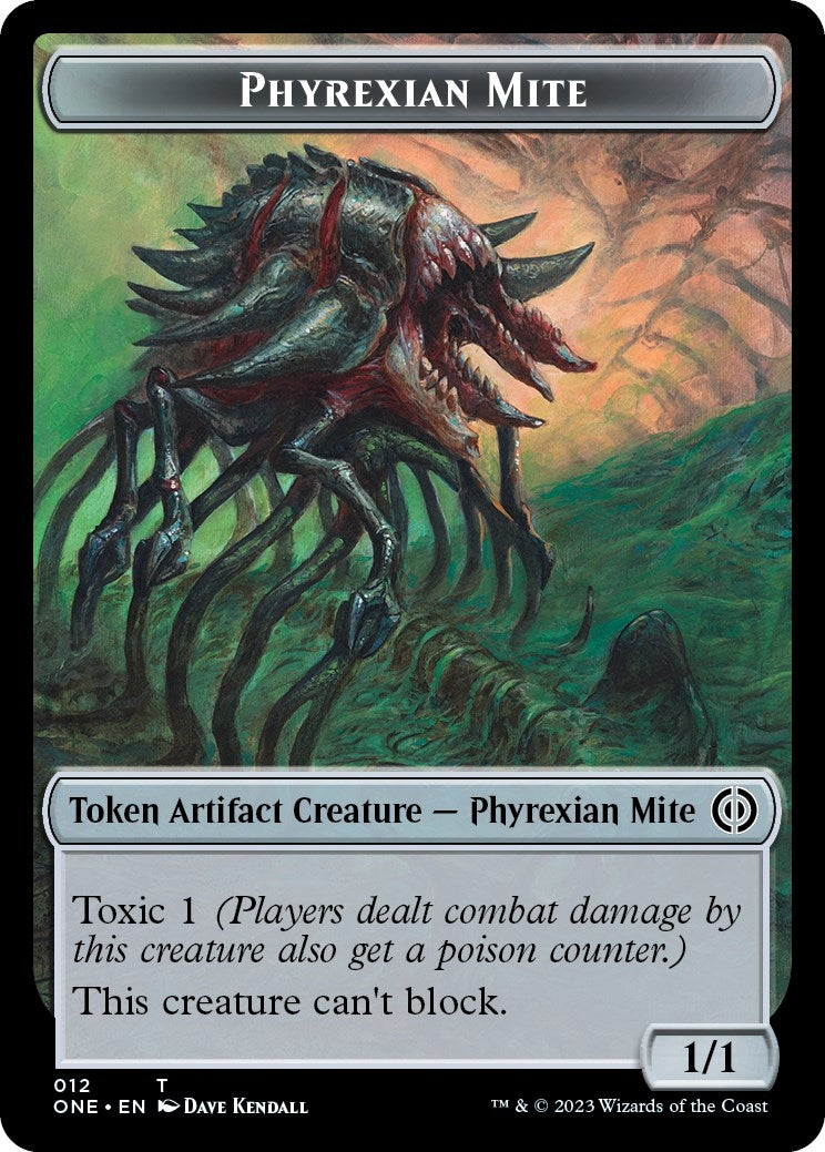 Image for Phyrexian Mite (012) // Phyrexian Beast Double-Sided Token (12 // 6) (Phyrexia: All Will Be One) - Magic: The Gathering