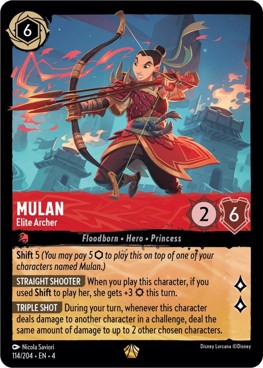 Image for Mulan - Elite Archer (114/204) (Ursula's Return) - Disney Lorcana