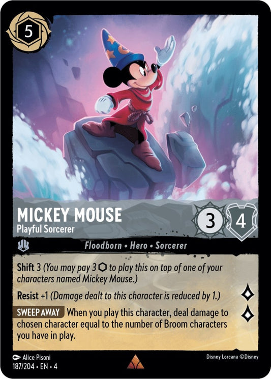 Image for Mickey Mouse - Playful Sorcerer (187/204) (Ursula's Return) - Disney Lorcana