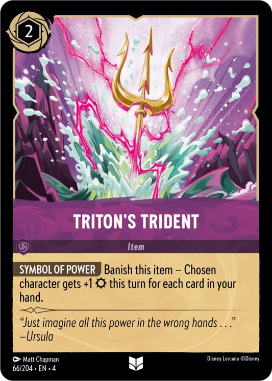 Image for Triton's Trident (66/204) (Ursula's Return) - Disney Lorcana