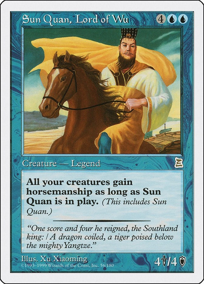 Image for Sun Quan, Lord of Wu (56) (Portal Three Kingdoms) - Magic: The Gathering