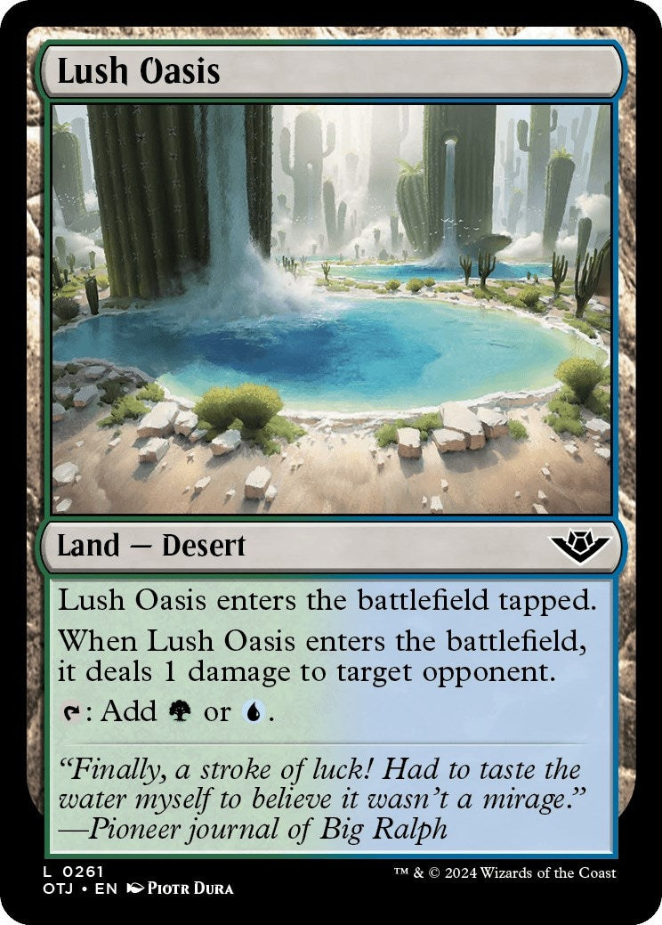 Image for Lush Oasis (261) (Outlaws of Thunder Junction) - Magic: The Gathering