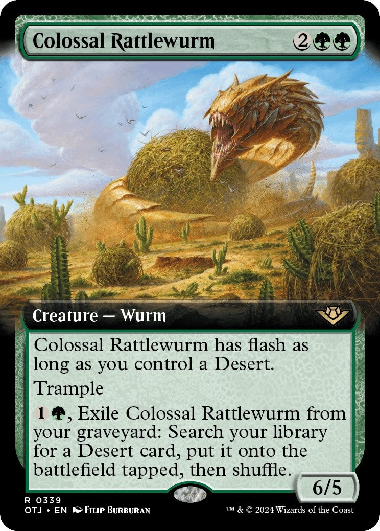 Image for Colossal Rattlewurm (Extended Art) (339) (Outlaws of Thunder Junction) - Magic: The Gathering
