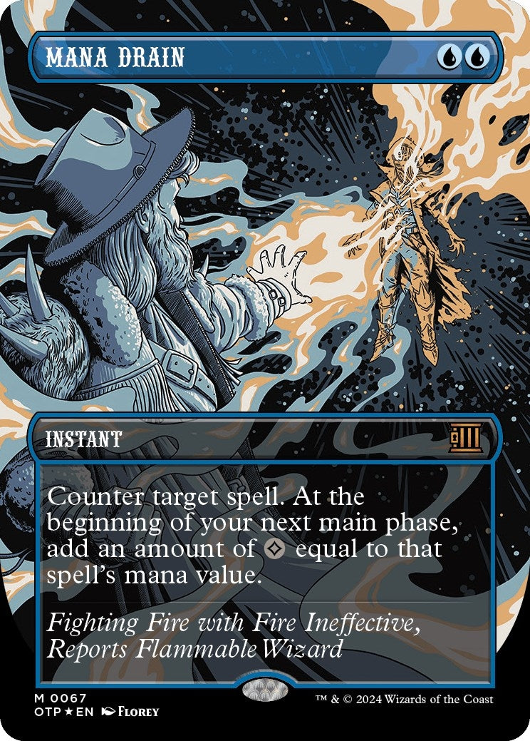 Image for Mana Drain (Textured Foil) (67) (Outlaws of Thunder Junction: Breaking News) - Magic: The Gathering