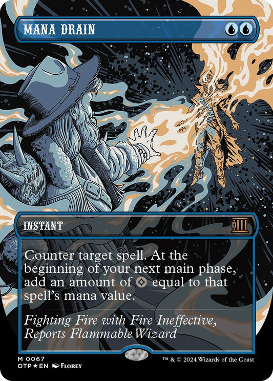 Image for Mana Drain (Textured Foil) (67) (Outlaws of Thunder Junction: Breaking News) - Magic: The Gathering
