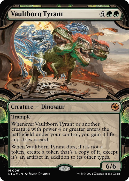 Image for Vaultborn Tyrant (Showcase) (Raised Foil) (61) (Outlaws of Thunder Junction: The Big Score) - Magic: The Gathering