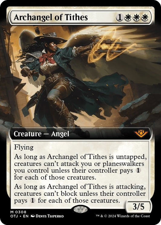 Image for Archangel of Tithes (Extended Art) (308) (Outlaws of Thunder Junction) - Magic: The Gathering