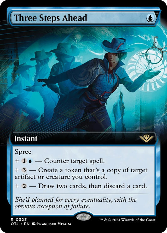 Image for Three Steps Ahead (Extended Art) (323) (Outlaws of Thunder Junction) - Magic: The Gathering
