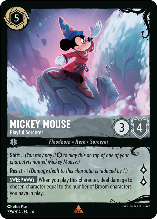 Image for Mickey Mouse - Playful Sorcerer (225/204) (225/204) (Illumineer's Quest: Deep Trouble) - Disney Lorcana