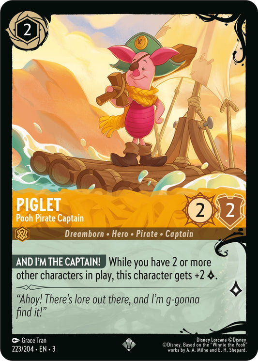 Image for Piglet - Pooh Pirate Captain (223/204) (223/204) (Illumineer's Quest: Deep Trouble) - Disney Lorcana