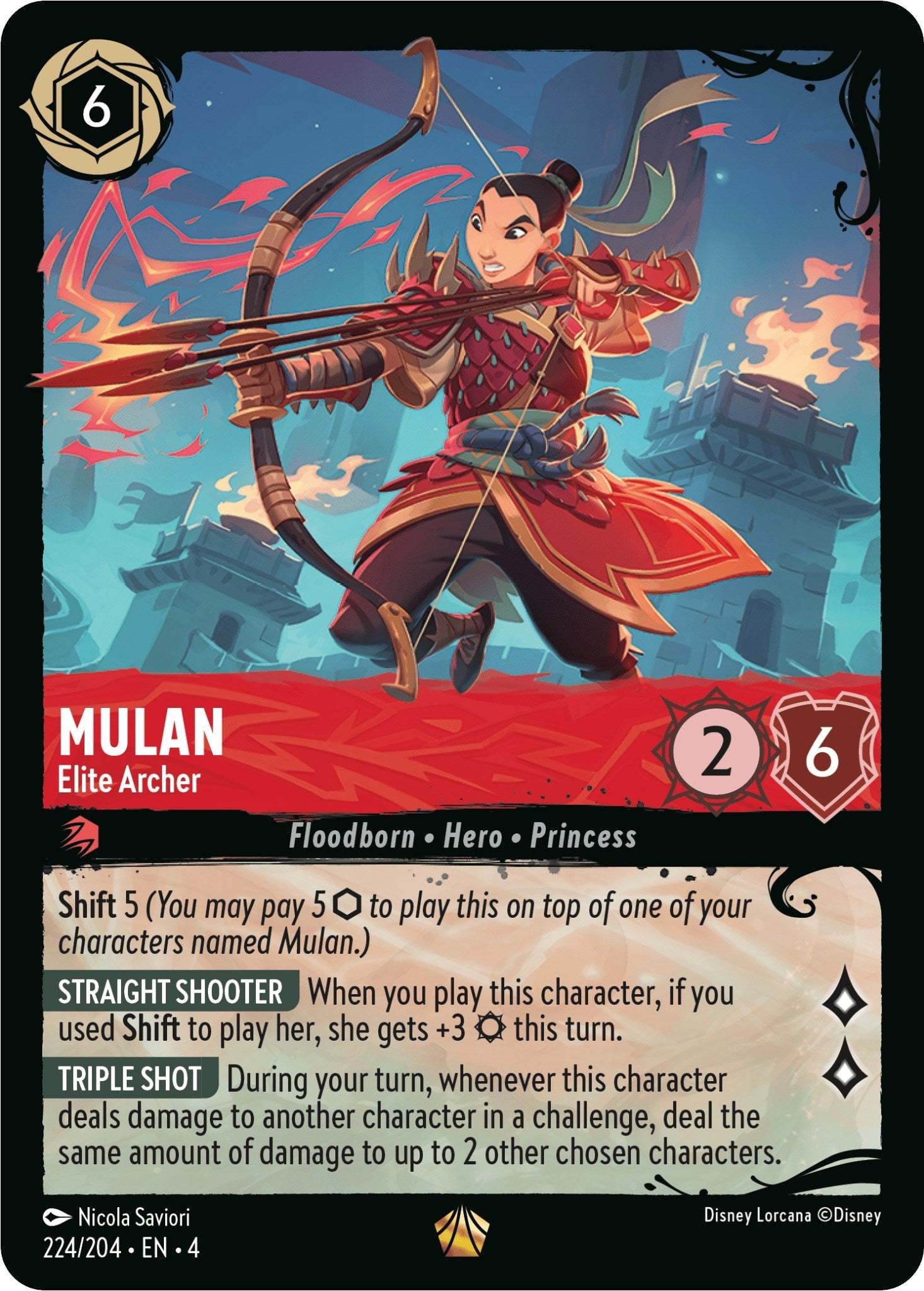 Image for Mulan - Elite Archer (224/204) (224/204) (Illumineer's Quest: Deep Trouble) - Disney Lorcana