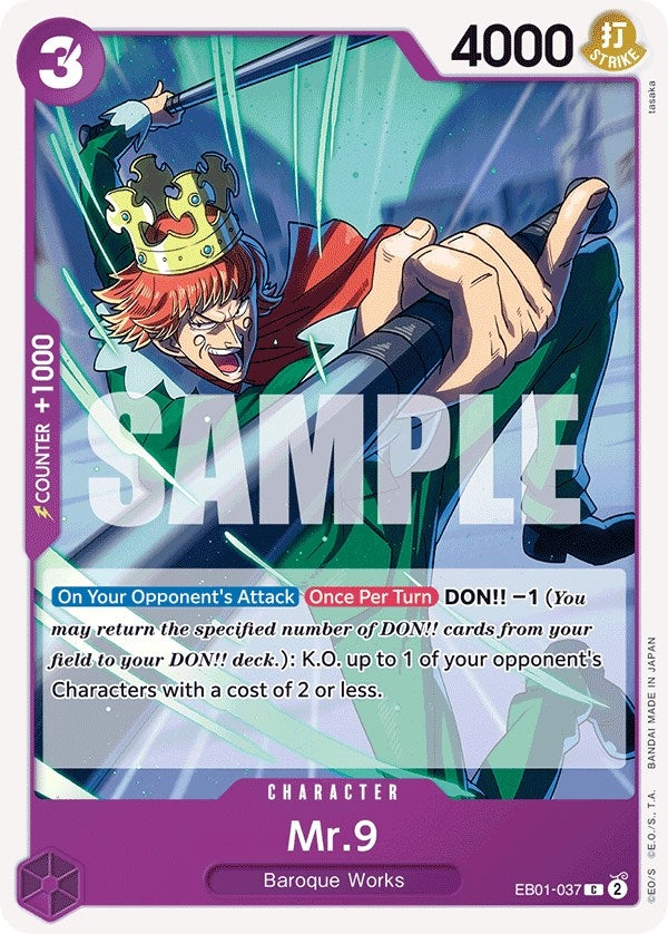 Image for Mr. 9 (EB01-037) (Extra Booster: Memorial Collection) - One Piece Card Game