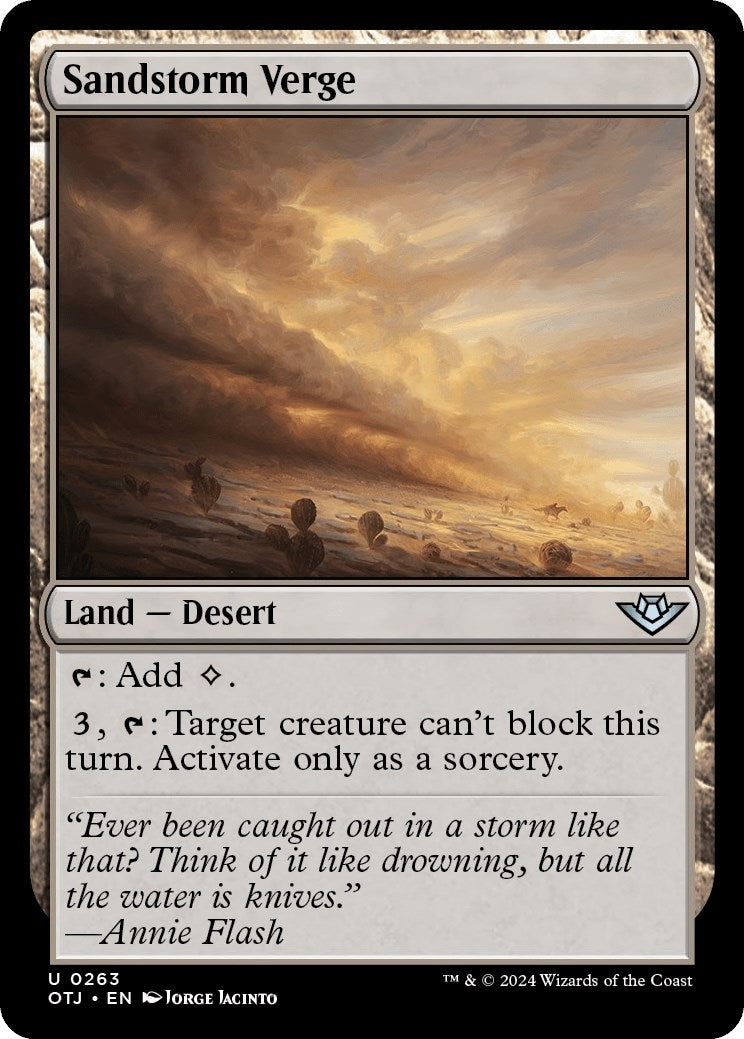 Image for Sandstorm Verge (263) (Outlaws of Thunder Junction) - Magic: The Gathering