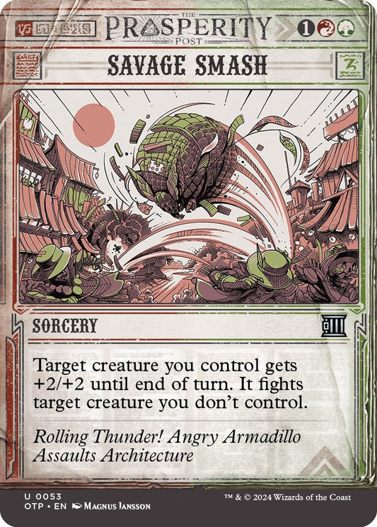 Image for Savage Smash (53) (Outlaws of Thunder Junction: Breaking News) - Magic: The Gathering
