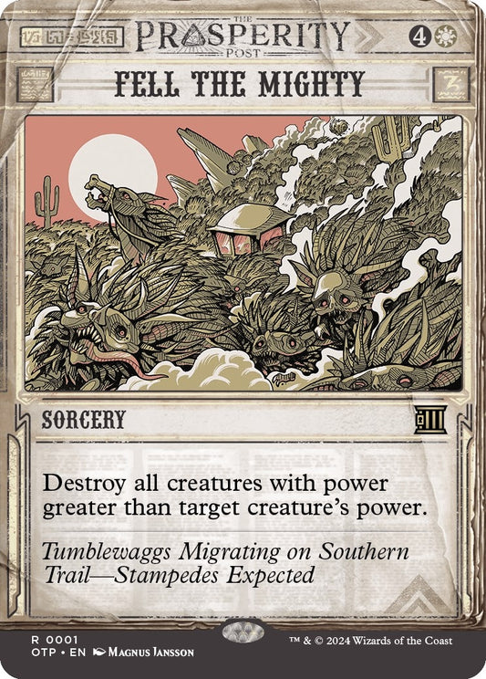 Image for Fell the Mighty (1) (Outlaws of Thunder Junction: Breaking News) - Magic: The Gathering