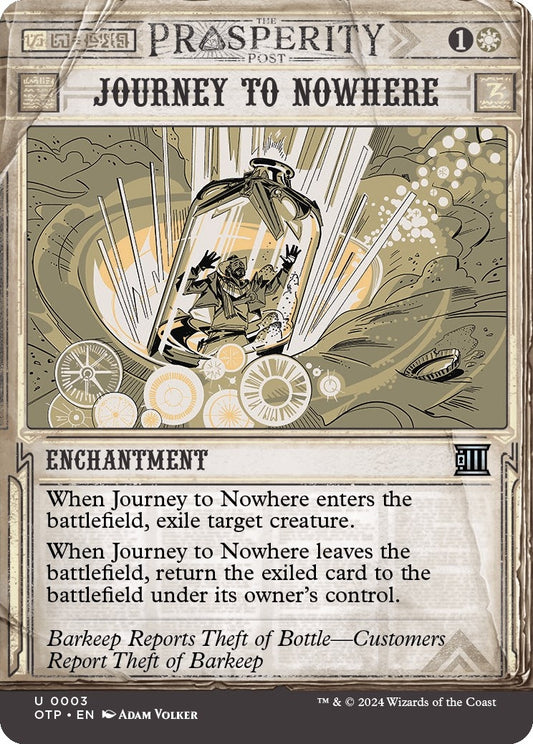 Image for Journey to Nowhere (3) (Outlaws of Thunder Junction: Breaking News) - Magic: The Gathering