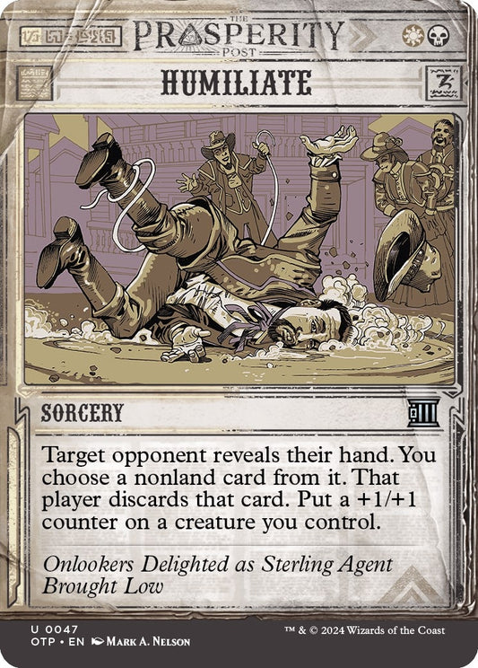Image for Humiliate (47) (Outlaws of Thunder Junction: Breaking News) - Magic: The Gathering