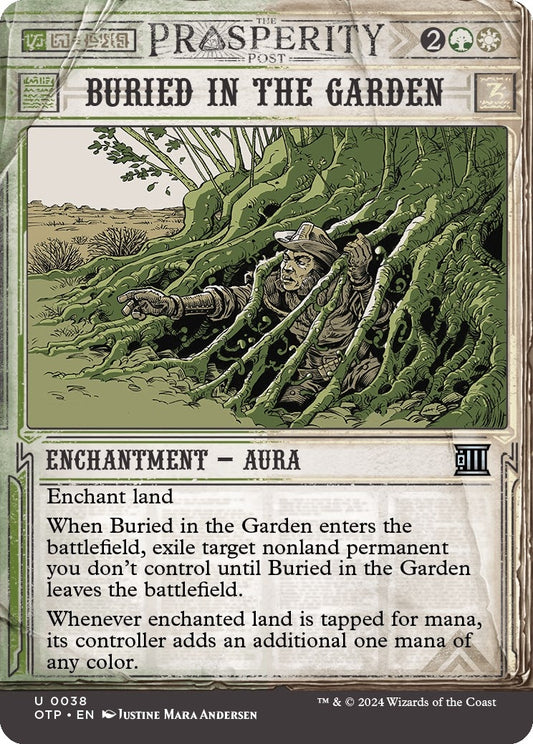 Image for Buried in the Garden (38) (Outlaws of Thunder Junction: Breaking News) - Magic: The Gathering