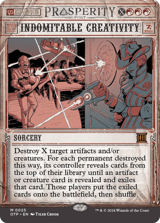 Image for Indomitable Creativity (25) (Outlaws of Thunder Junction: Breaking News) - Magic: The Gathering