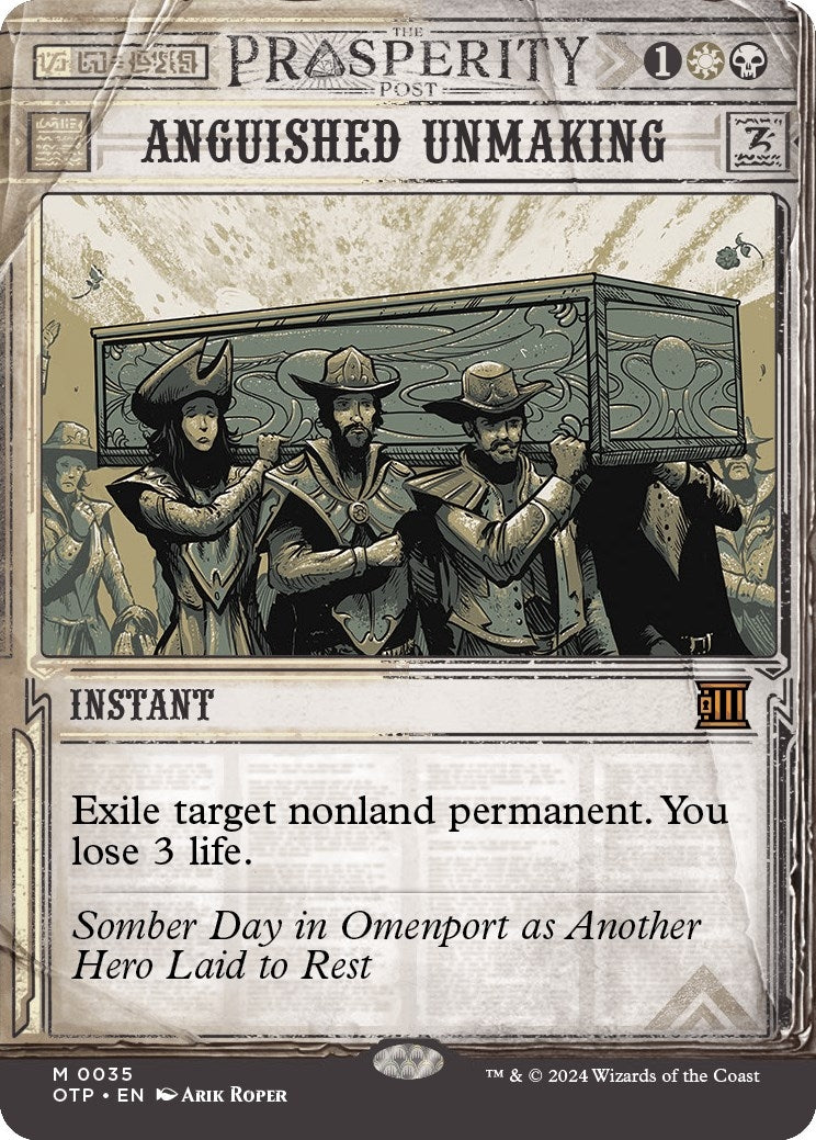 Image for Anguished Unmaking (35) (Outlaws of Thunder Junction: Breaking News) - Magic: The Gathering