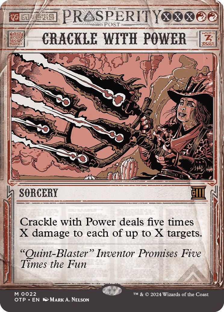 Image for Crackle with Power (22) (Outlaws of Thunder Junction: Breaking News) - Magic: The Gathering
