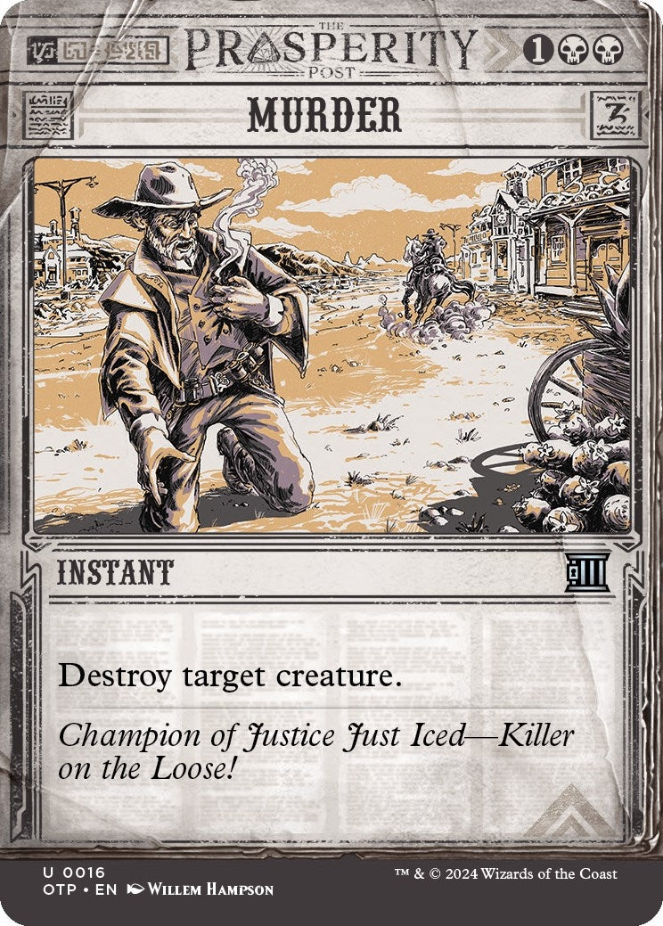 Image for Murder (16) (Outlaws of Thunder Junction: Breaking News) - Magic: The Gathering