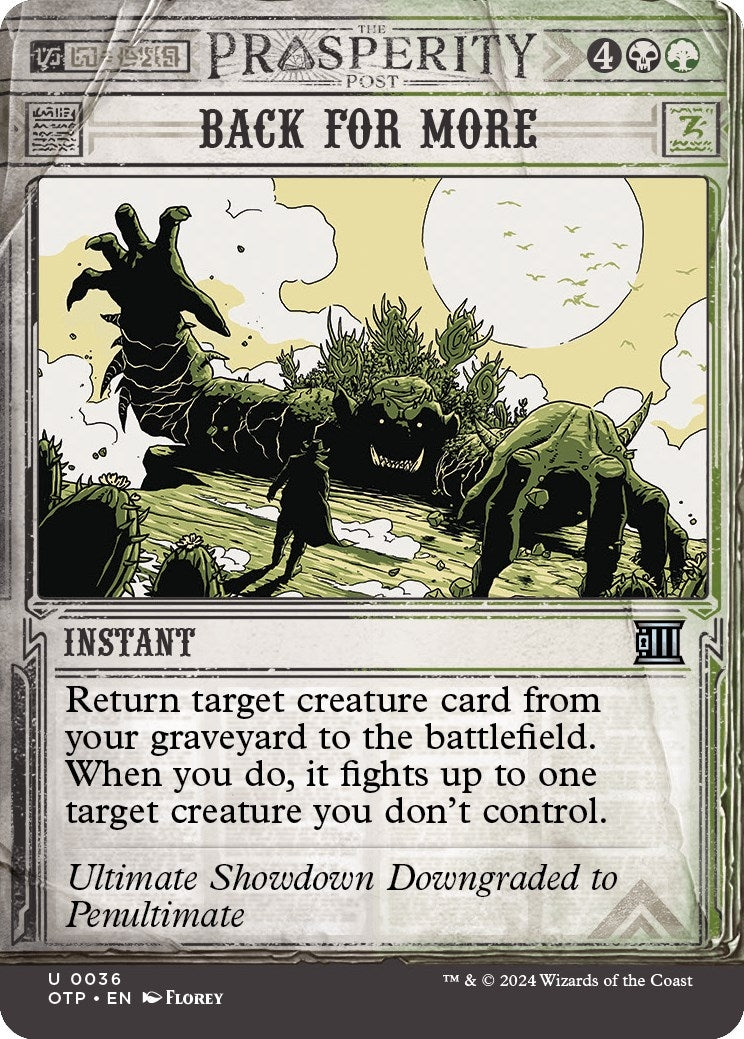 Image for Back for More (36) (Outlaws of Thunder Junction: Breaking News) - Magic: The Gathering