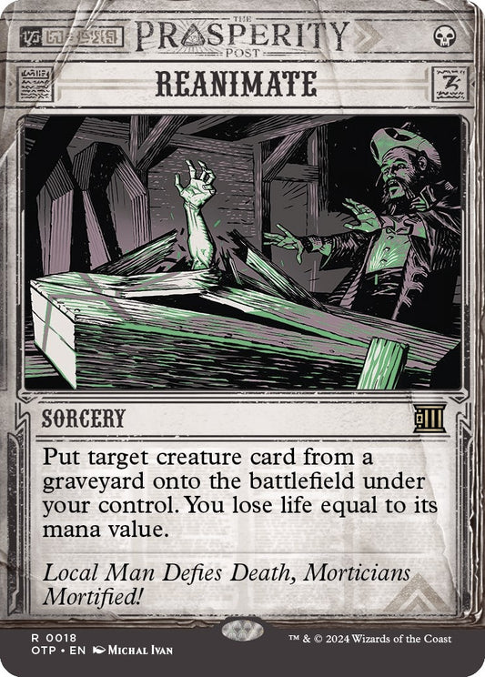 Image for Reanimate (18) (Outlaws of Thunder Junction: Breaking News) - Magic: The Gathering