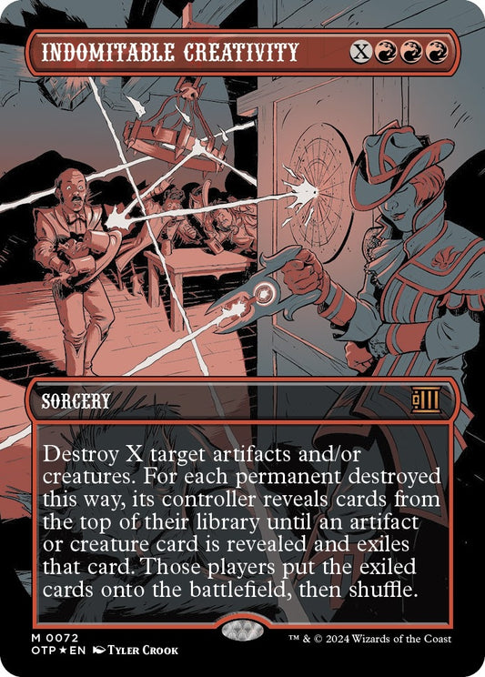 Image for Indomitable Creativity (Textured Foil) (72) (Outlaws of Thunder Junction: Breaking News) - Magic: The Gathering