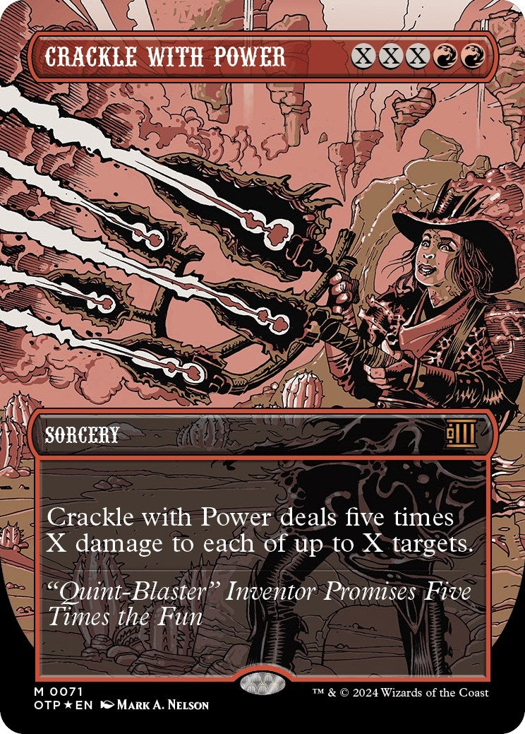 Image for Crackle with Power (Textured Foil) (71) (Outlaws of Thunder Junction: Breaking News) - Magic: The Gathering
