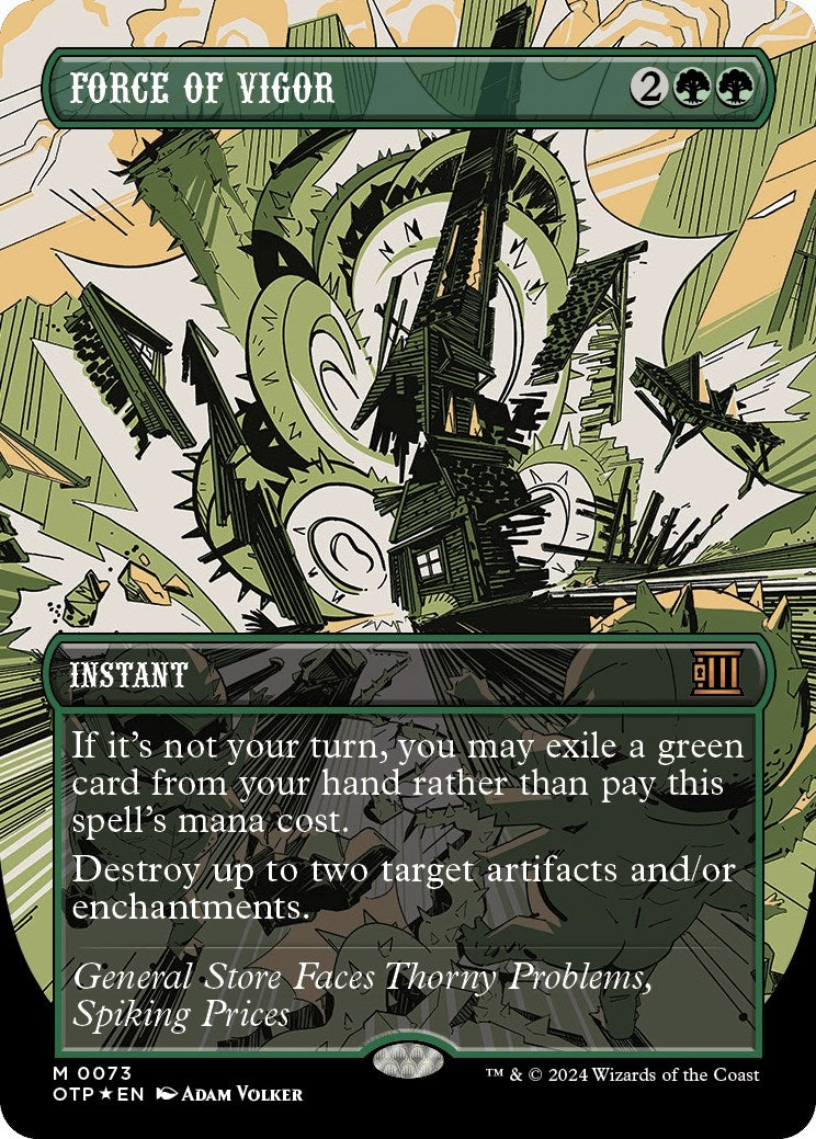 Image for Force of Vigor (Textured Foil) (73) (Outlaws of Thunder Junction: Breaking News) - Magic: The Gathering