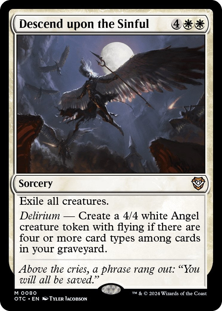 Image for Descend upon the Sinful (80) (Commander: Outlaws of Thunder Junction) - Magic: The Gathering