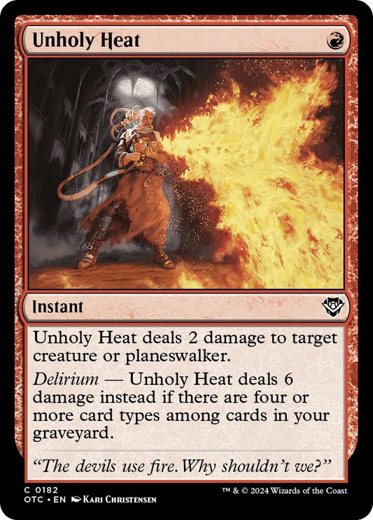 Image for Unholy Heat (182) (Commander: Outlaws of Thunder Junction) - Magic: The Gathering