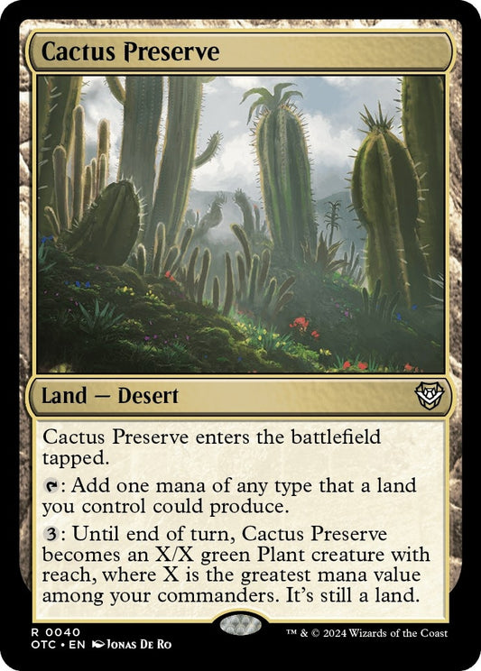 Image for Cactus Preserve (40) (Commander: Outlaws of Thunder Junction) - Magic: The Gathering