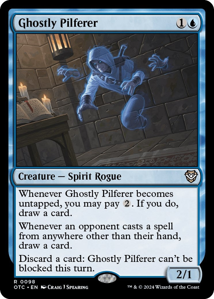 Image for Ghostly Pilferer (98) (Commander: Outlaws of Thunder Junction) - Magic: The Gathering