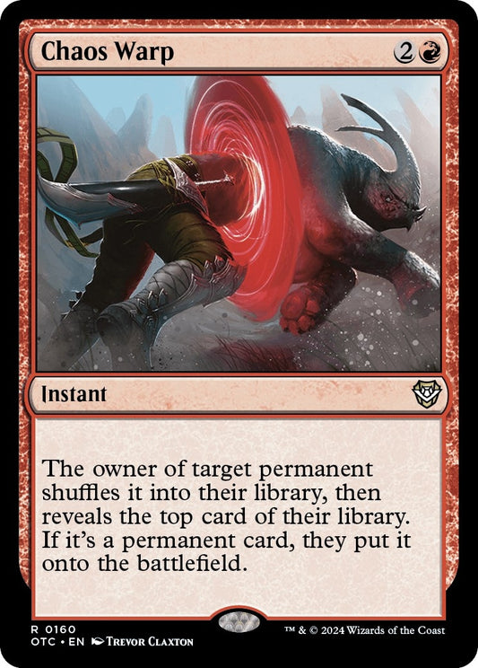 Image for Chaos Warp (160) (Commander: Outlaws of Thunder Junction) - Magic: The Gathering