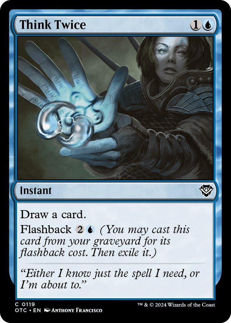 Image for Think Twice (119) (Commander: Outlaws of Thunder Junction) - Magic: The Gathering