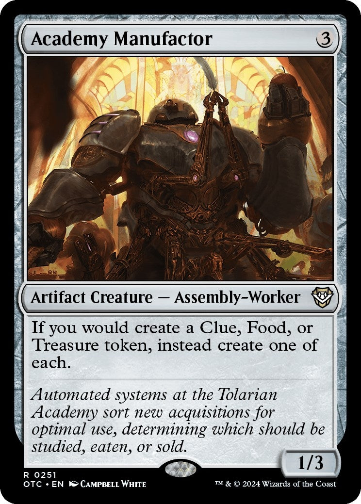 Image for Academy Manufactor (251) (Commander: Outlaws of Thunder Junction) - Magic: The Gathering