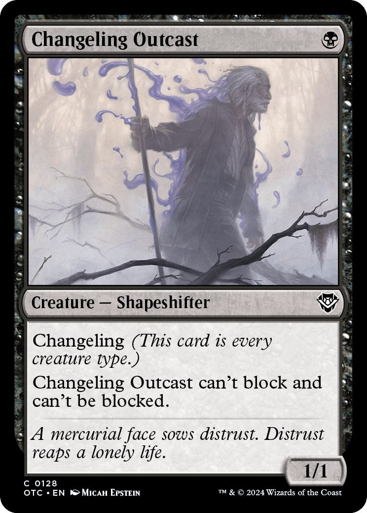 Image for Changeling Outcast (128) (Commander: Outlaws of Thunder Junction) - Magic: The Gathering