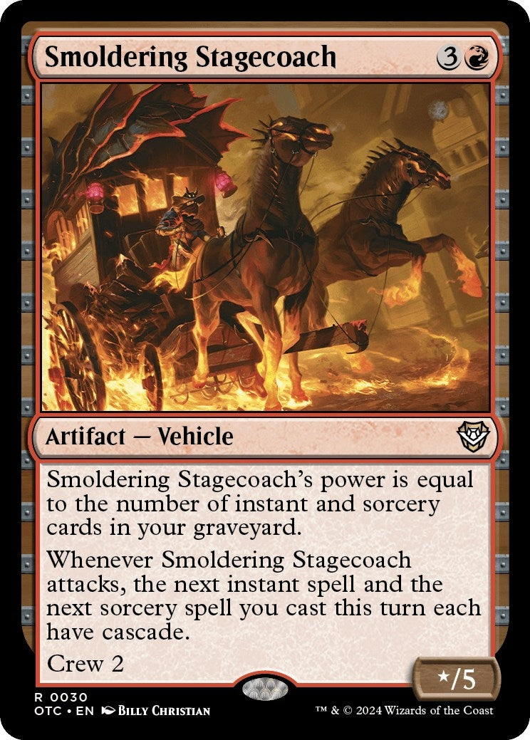 Image for Smoldering Stagecoach (30) (Commander: Outlaws of Thunder Junction) - Magic: The Gathering