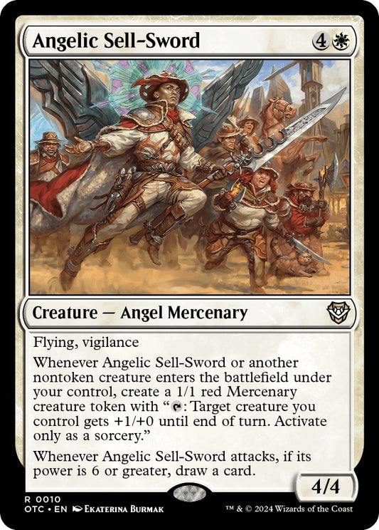 Image for Angelic Sell-Sword (10) (Commander: Outlaws of Thunder Junction) - Magic: The Gathering