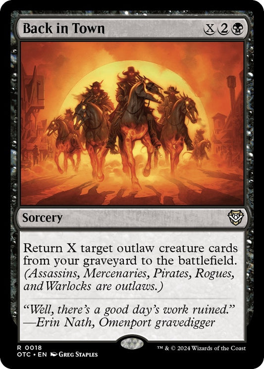 Image for Back in Town (18) (Commander: Outlaws of Thunder Junction) - Magic: The Gathering