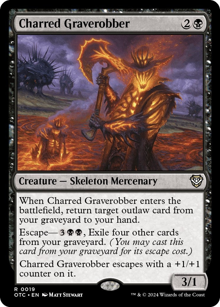 Image for Charred Graverobber (19) (Commander: Outlaws of Thunder Junction) - Magic: The Gathering