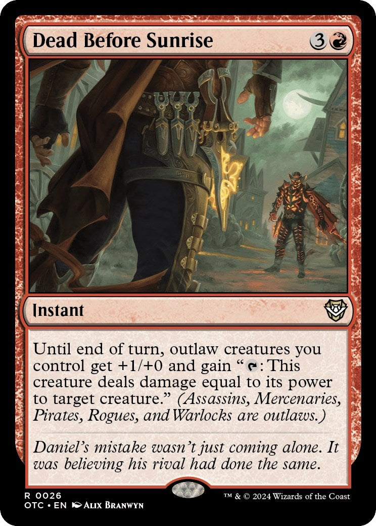 Image for Dead Before Sunrise (26) (Commander: Outlaws of Thunder Junction) - Magic: The Gathering